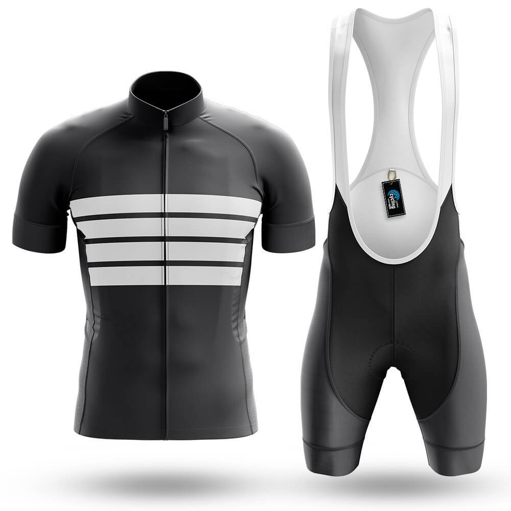 Retro Four Stripes - Black - Men's Cycling Kit
