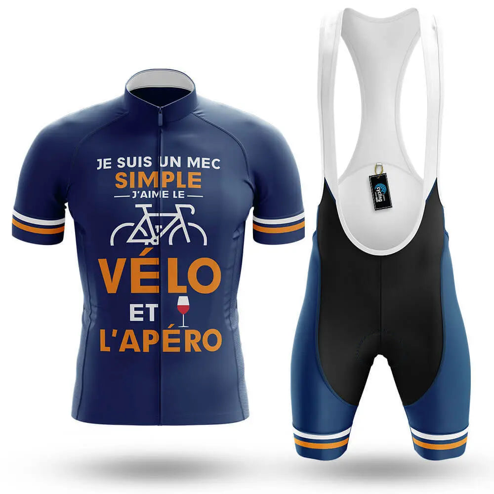 Je Suis Un Mec Simple - Navy - Men's Cycling Kit