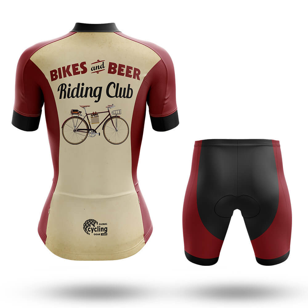 Retro Beer Riding Club Vintage - Women's Cycling Kit