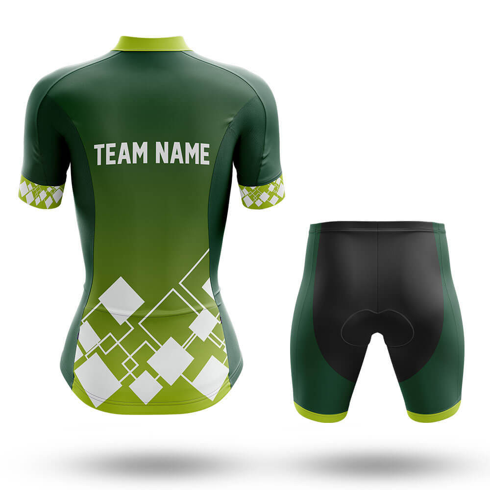 Custom Team Name V19 Green - Women's Cycling Kit