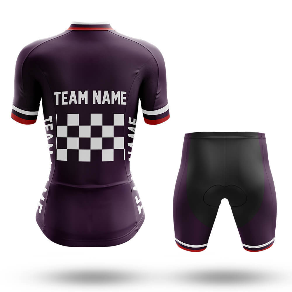 Custom Team Name M7 Dark Purple - Women's Cycling Kit