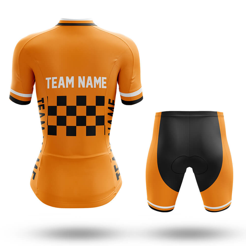 Custom Team Name M7 Orange - Women's Cycling Kit