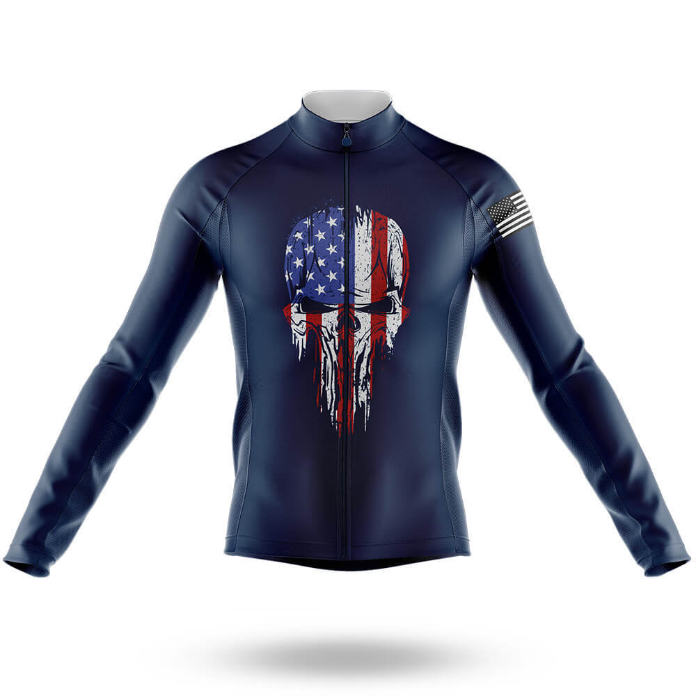 USA Flag Skull V4 - Men's Cycling Kit