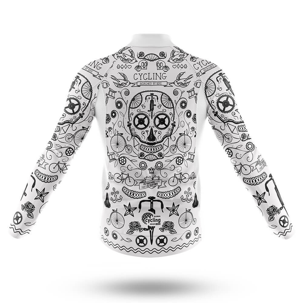 White Tattoo Cycling Jersey - Men's Cycling Kit