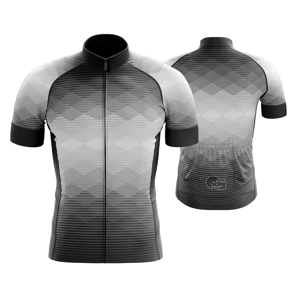 Black and White Cycling Jersey for Men