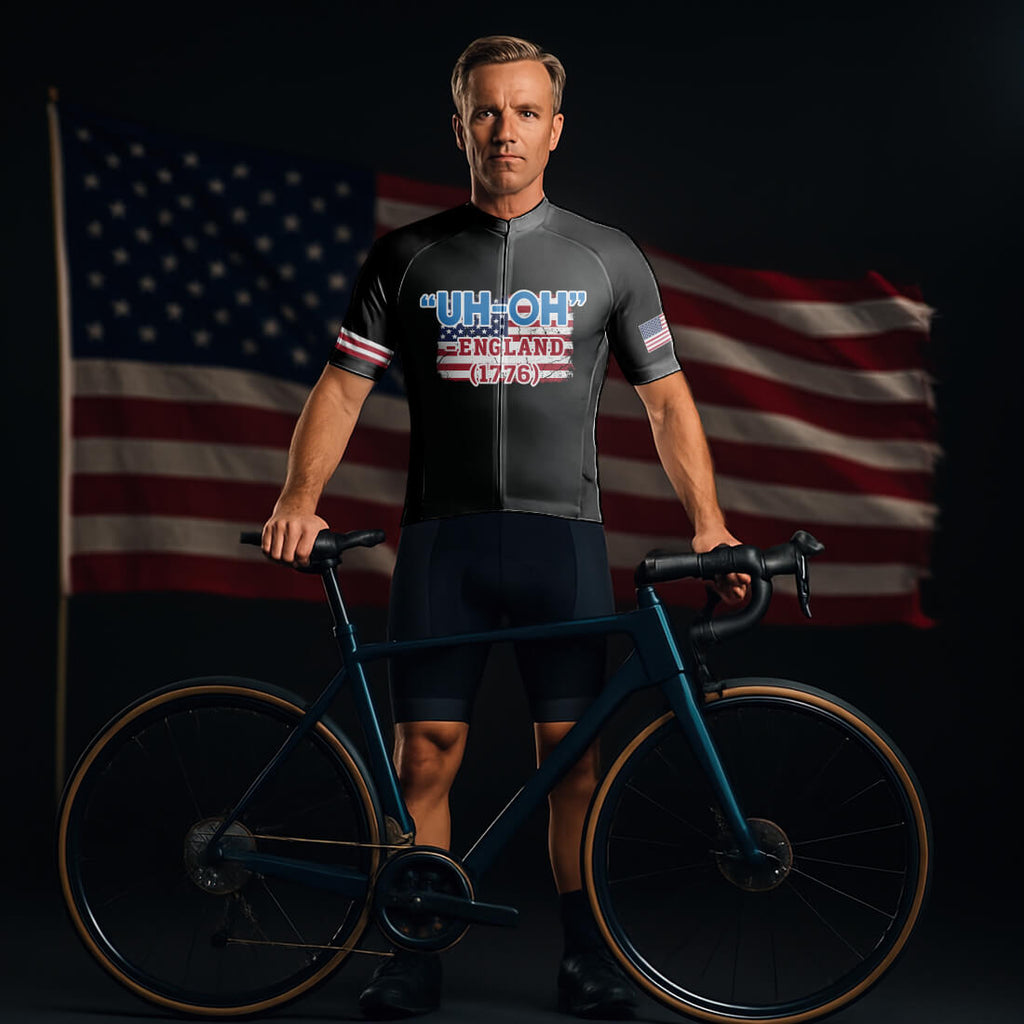 Funny 4th of July Cycling Jersey for Men